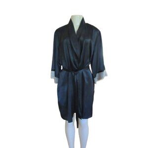 NWT, Jones New York Black Robe With Lace Trim L/XL